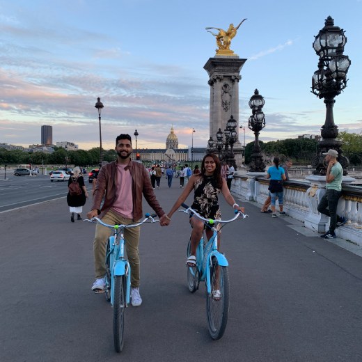 Biking through Paris